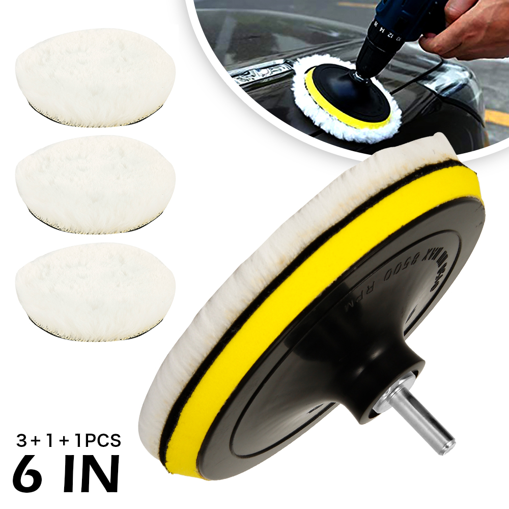 Polish Pad Set Buffer - Juego de almohadillas para pulir autos,